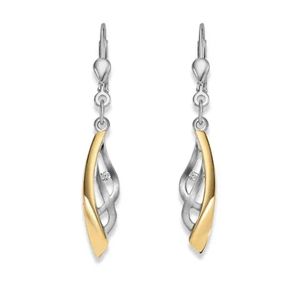 Silver Classics Ohrhänger Silber 925 Bicolor Zirkonia – 6568.02825/0001