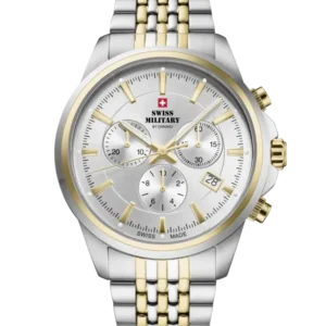 Swiss Military Klassischer Chronograph Silber Bicolor - SM34107.06