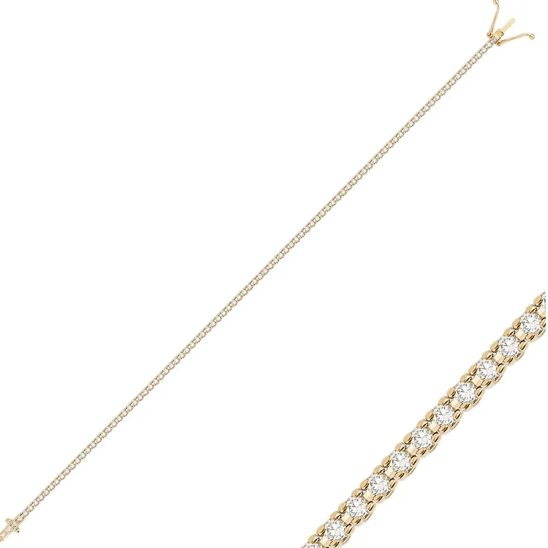 Tennisarmband mit 1.15 ct Diamanten in 585 oder 750 Weissgold