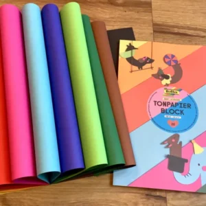 Tonpapierblock A4 10 Farben 130g/m² 20Bl. folia - Polly Paper - Umweltfreundliche Schreibwaren