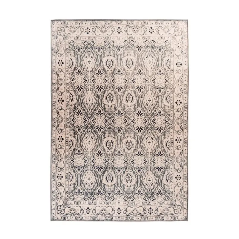 Teppich – Ornamentales Muster, Beige Farbgebung, Bordüren Design, 160 x 230 cm - Saphira 300 | Kayoom