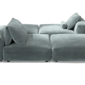 vetsak | Sofa Set 08 - Daybed - Cord Velour - Mint | Modular Sofa | 6 Seater | Outdoor Island | Double lounger