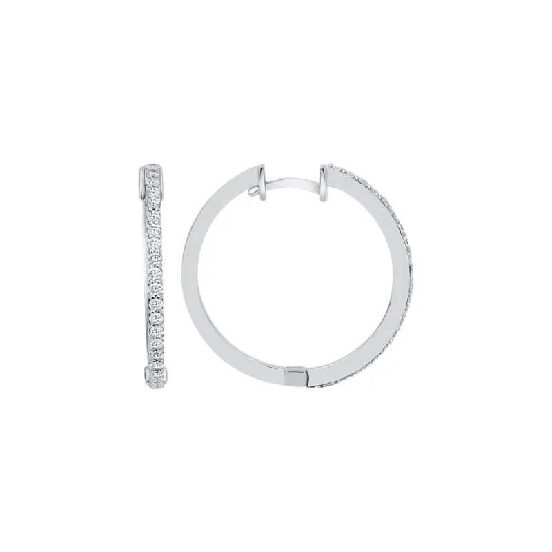 Creolen mit 0.34 ct Diamanten in 585 oder 750 Weissgold – KP0000658