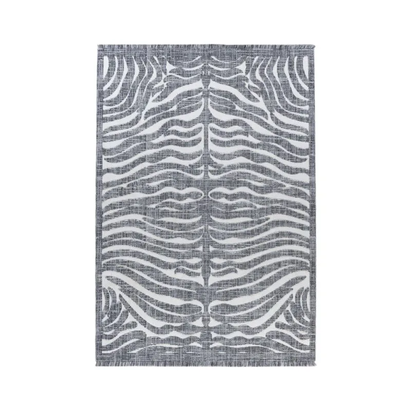 Teppich – Polyester Flor, Graue Farbgebung, Grafisches Muster 120 x 170 cm- Sarai 325 | Kayoom